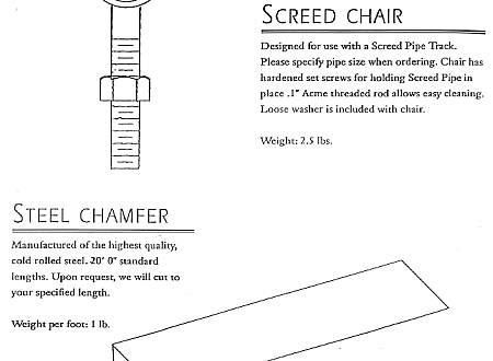 Screed Chair & Steel Chamfer